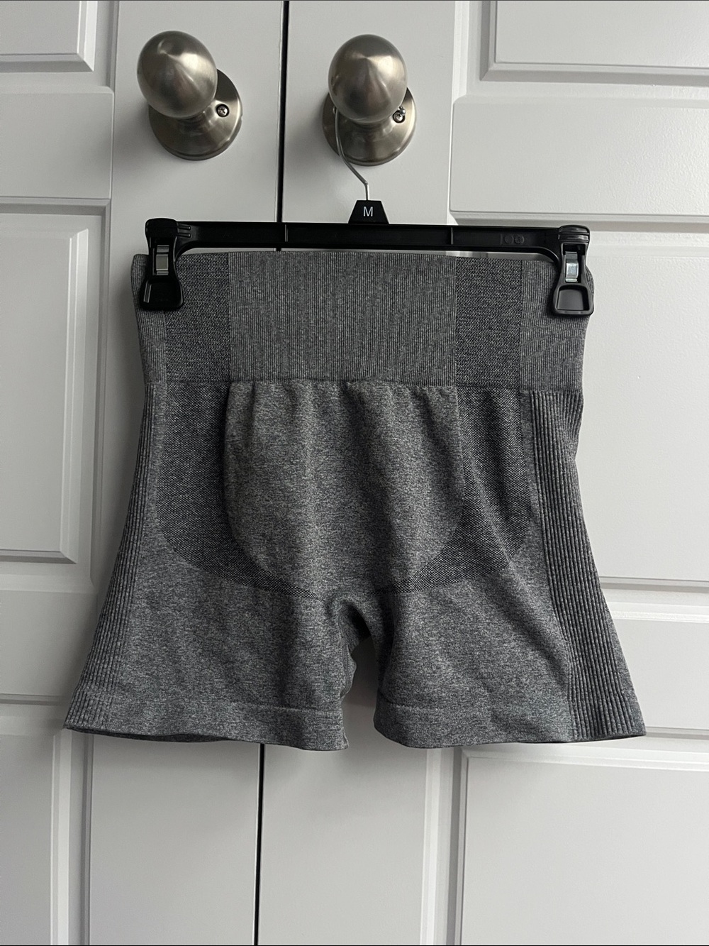 High-Waist Gray Seamless Women’s Shorts